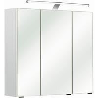 ZRKADLOVÁ SKRINKA, biela, 75/70/20 cm  - biela, Konventionell, kompozitné drevo/sklo (75/70/20cm) - Xora