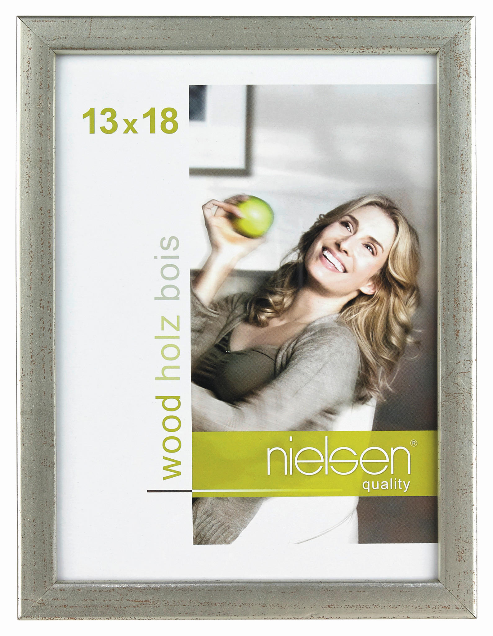 BILDERRAHMEN - Silberfarben, Basics, Holz (15/20cm) - Nielsen