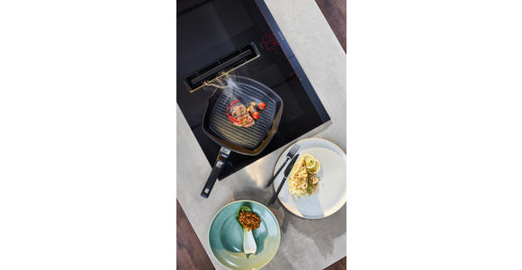 GRILLPFANNE Perfect Cooking Greblon®-Antihaftbeschichtung  - Edelstahlfarben/Schwarz, Basics, Kunststoff/Metall (28/28cm) - Homeware Profession.