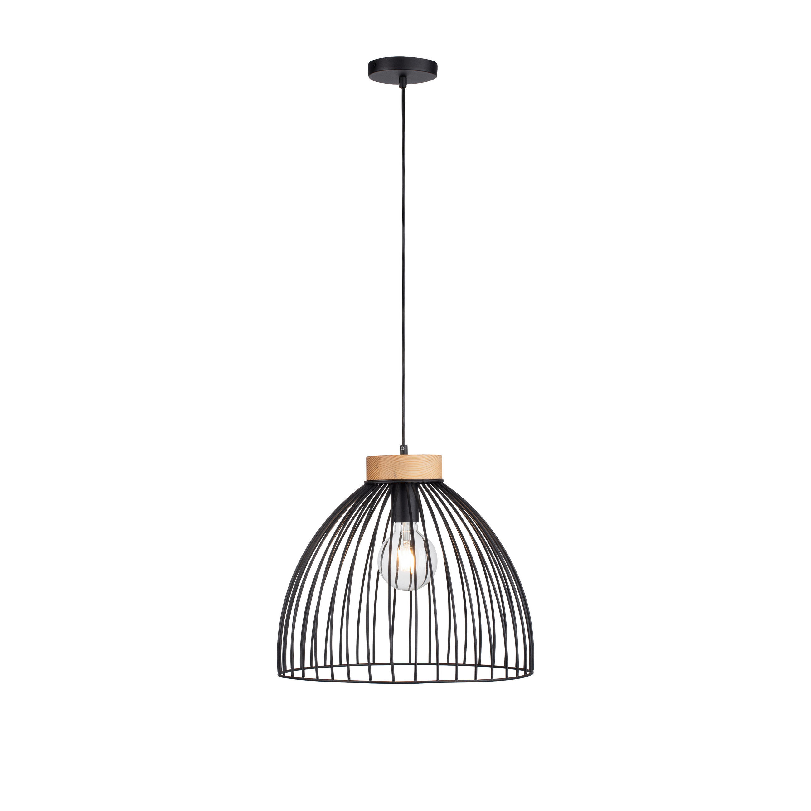SVJETILJKA VISEĆA  - crna, Trend, drvo/metal (40/40/120cm)