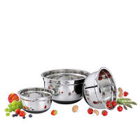 RÜHRSCHÜSSELSET - Silberfarben, Basics, Kunststoff/Metall - KÜCHENPROFI