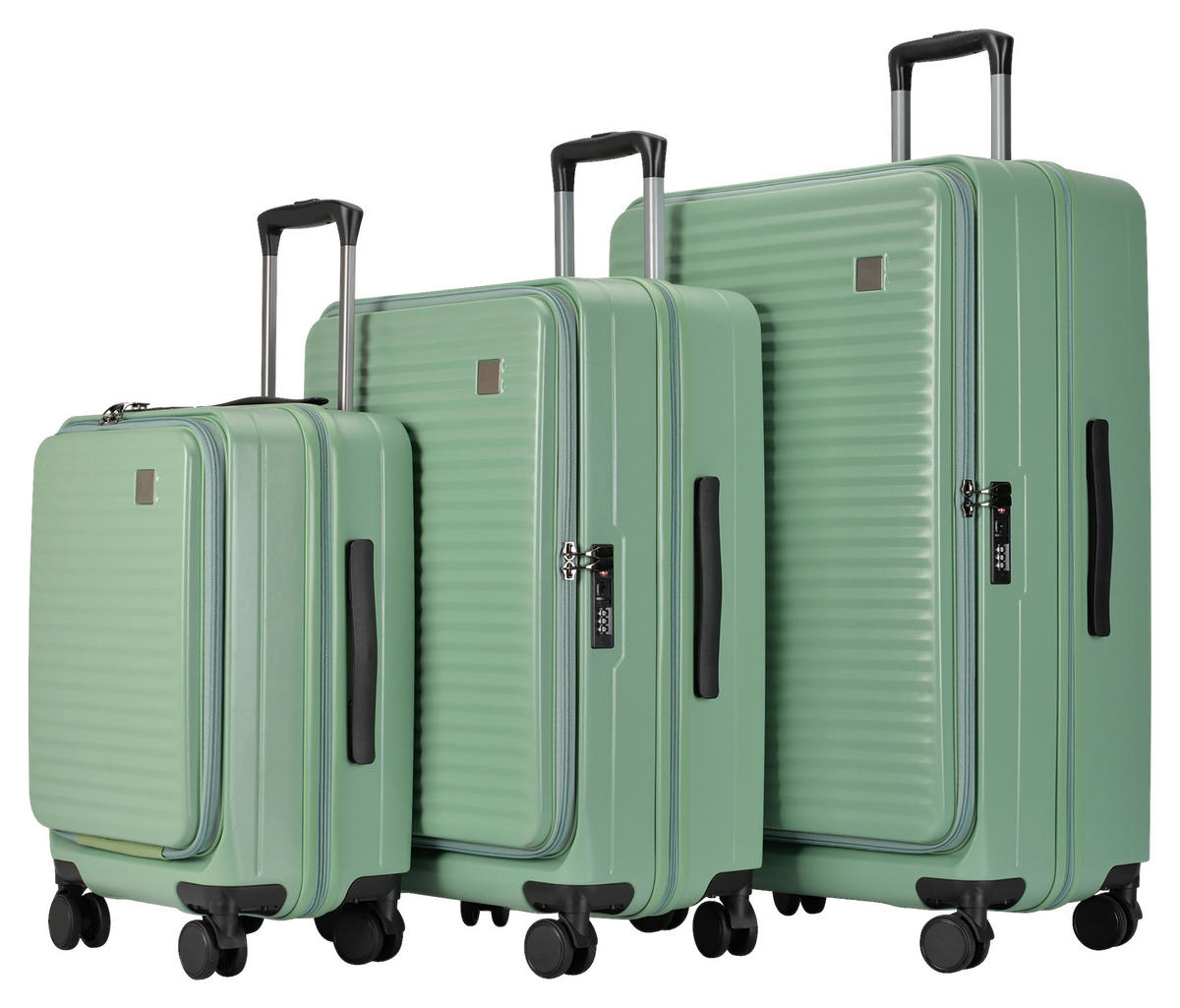 SET PUTNIH KOFERA  svetlozelena   - svetlozelena, Dizajnerski, plastika (51.5/78/31cm) - Schneiders