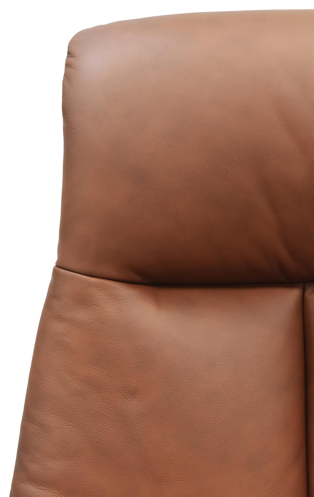 RELAXSESSELSET Lederlook Echtleder    - Cognac/Schwarz, Design, Leder/Holz (72/109/86/111/81cm) - Livetastic