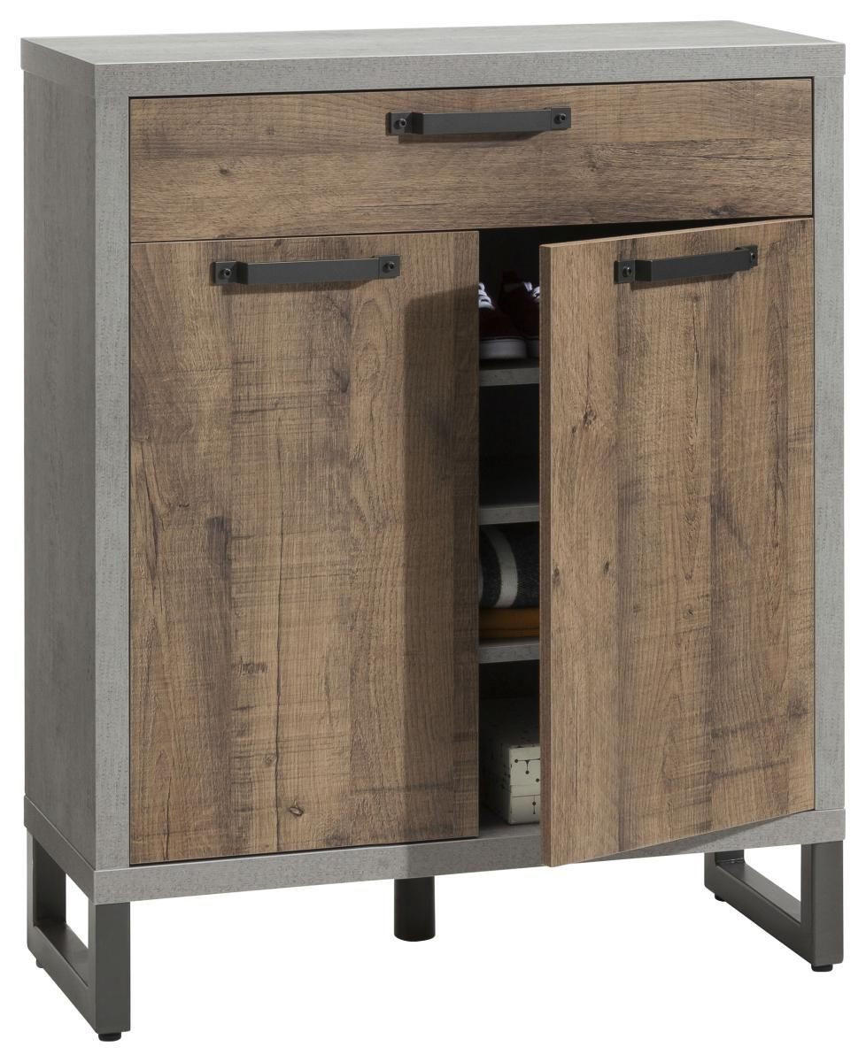 CIPELARNIK siva, boja hrasta, tamnosiva pločasti materijal - tamnosiva/siva, Moderno, metal/pločasti materijal (90/110/35cm) - Carryhome
