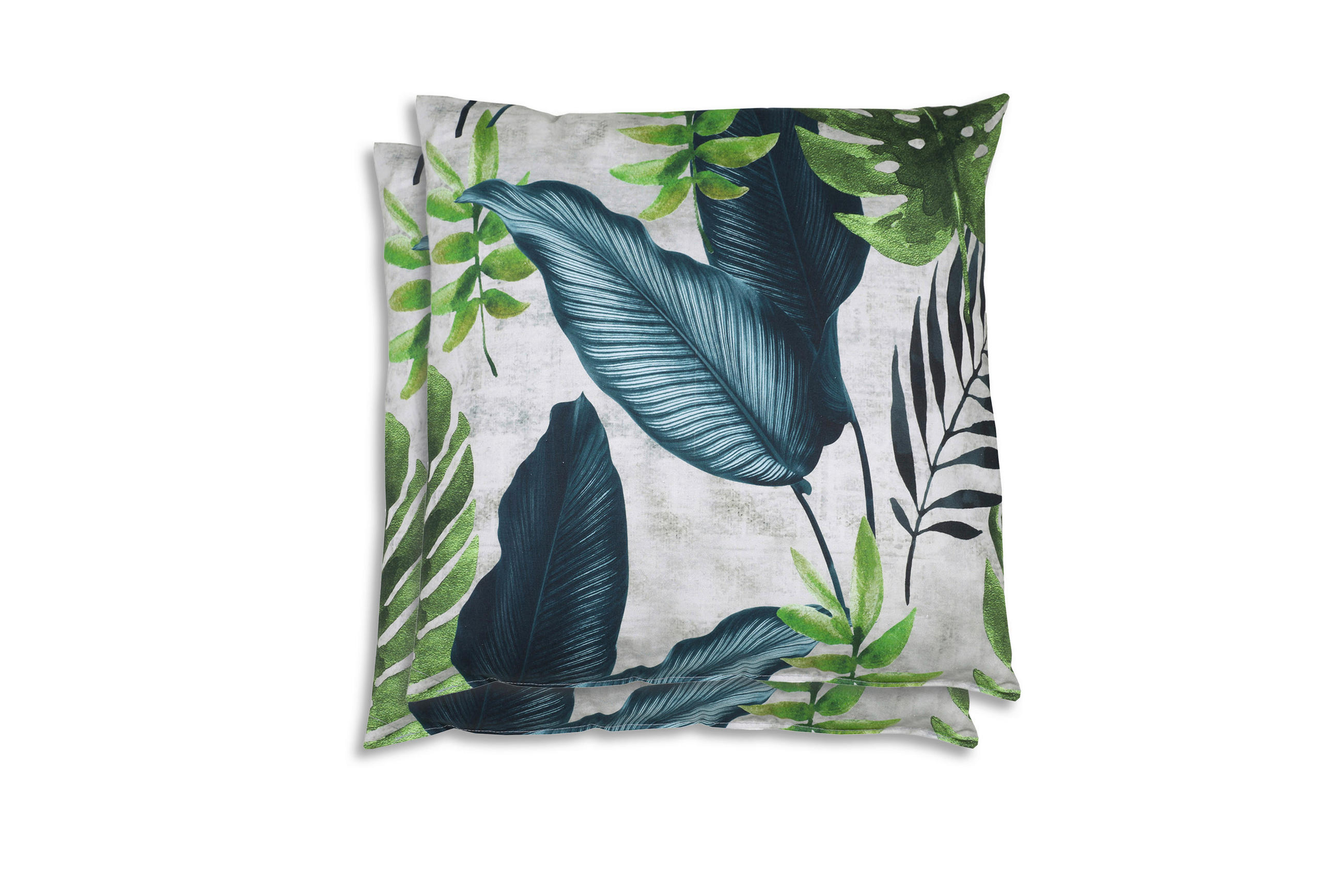 ZIERKISSENSET 2-teilig 48/48 cm  - Blau/Hellgrau, Basics, Textil (48/48cm)