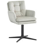 ARMLEHNSTUHL  Sitzfläche 360° drehbar, Stoffauswahl Webstoff  - Beige/Schwarz, Design, Textil/Metall (60/88/67cm) - Novel