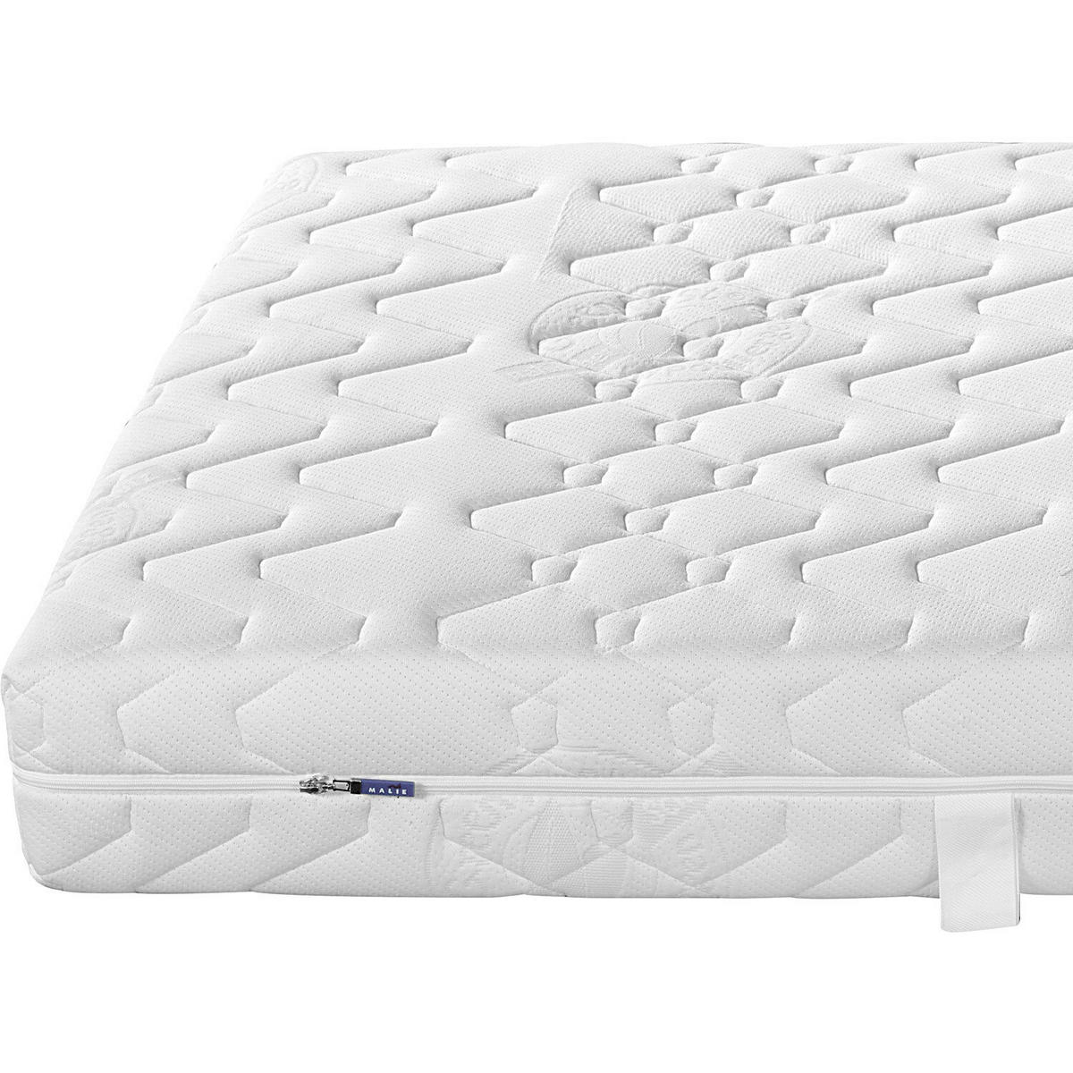 TASCHENFEDERKERNMATRATZE POLAR H3 90/200 cm Höhe ca. 22 cm 5 -Zonen - Weiß, Basics, Textil (90/200cm) - MALIE