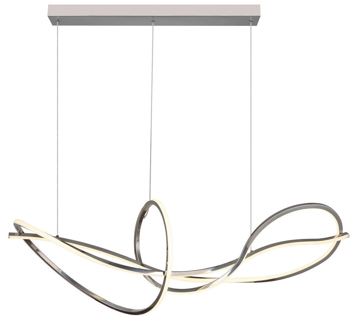 VISEČA LED-SVETILKA  IDUNA //2700-6000 K/230 V/ - barve kroma/bela, Design, kovina/umetna masa (110/33/120cm) - Globo