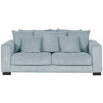 2,5-SITZER  in Cord Mintgrün  - Schwarz/Mintgrün, KONVENTIONELL, Holz/Textil (203/83/126cm) - Hom`in