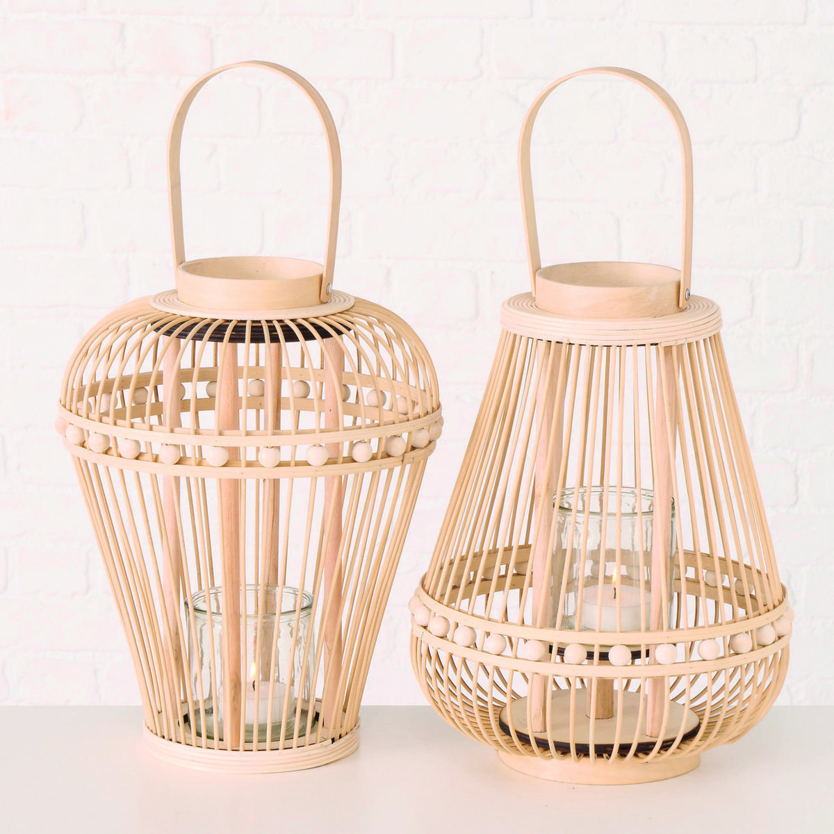 WINDLICHT - Naturfarben, Basics, Holz (30/28/36cm) - Ambia Home