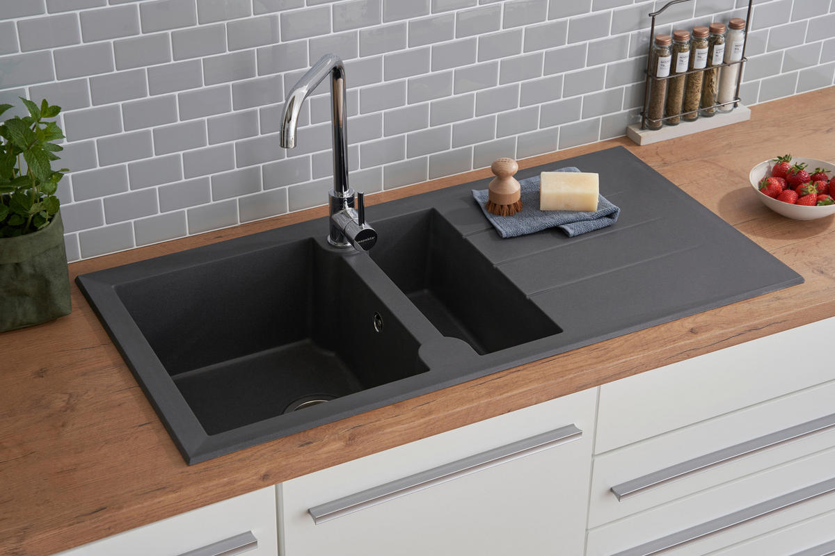 DISKHO 1712ALINEO100X50TG  - mörkgrå, Trend, sten (100/21/50cm) - Respekta