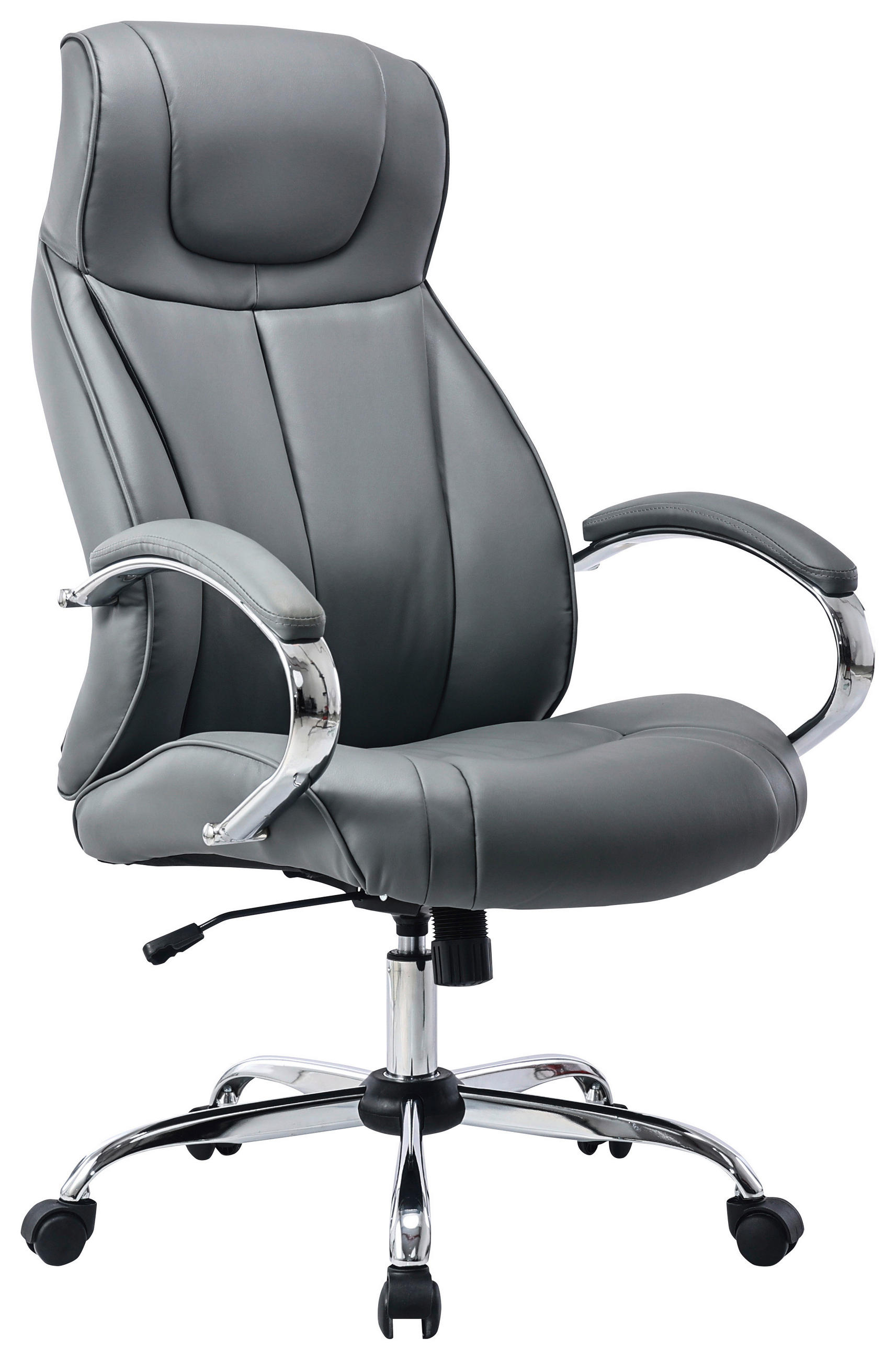 DIREKTORSKA STOLICA  siva, boja hroma   - boja hroma/siva, Konvencionalno, metal/tekstil (68/117-126/70cm) - Cantus