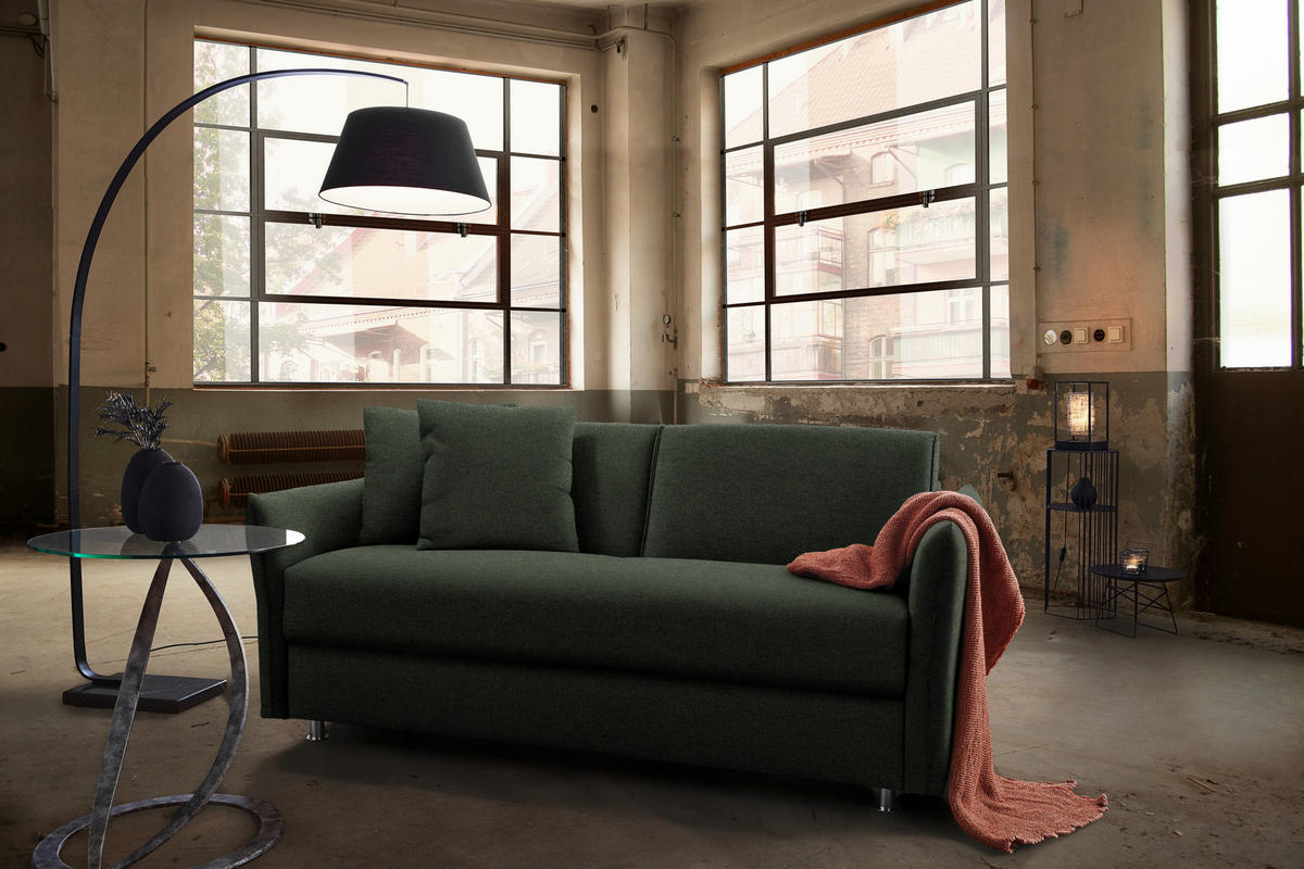 SCHLAFSOFA in Textil Bronzefarben  - Chromfarben/Bronzefarben, Modern, Textil/Metall (194/85/100cm) - Bali