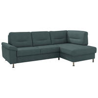 ECKSOFA Flachgewebe Dunkelgrau  - Dunkelgrau/Alufarben, Konventionell, Textil/Metall (244/160cm) - Beldomo Comfort