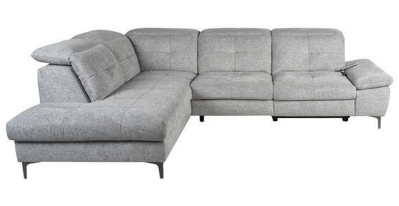 ECKSOFA Grau Webstoff  - Schwarz/Grau, KONVENTIONELL, Textil/Metall (225/288cm) - Carryhome