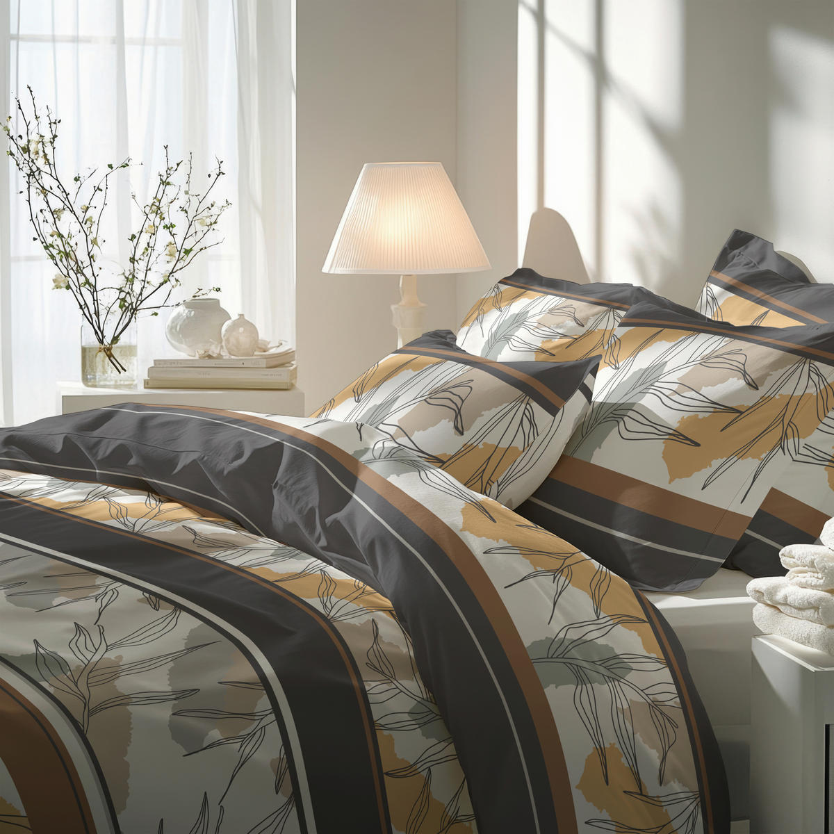 BETTWÄSCHE Flanell 140/200 cm  - Grau, Design, Textil (140/200cm) - Florella