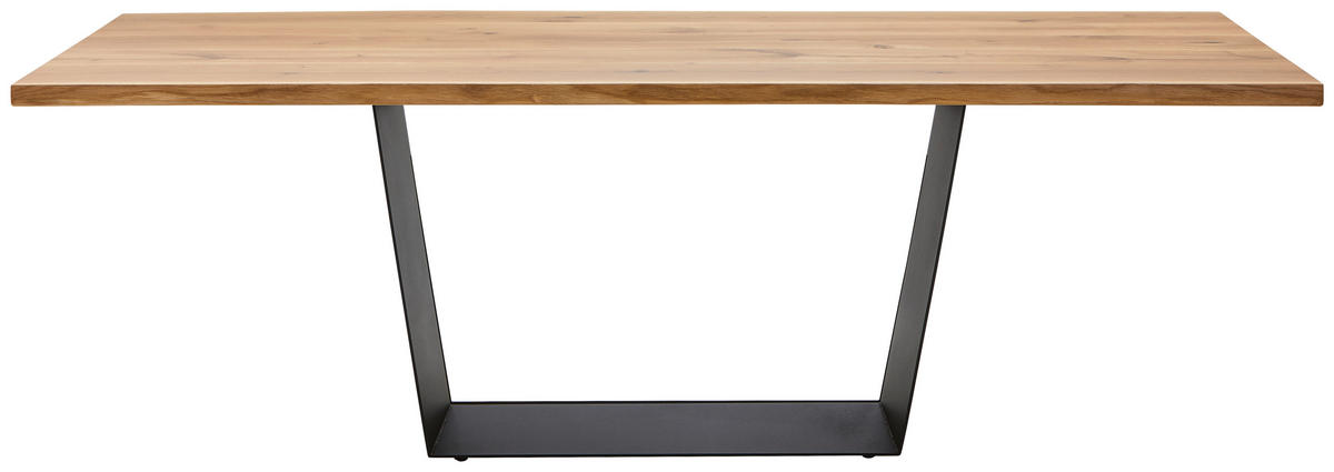 ESSTISCH in Holz, Metall 220/100/75 cm  - Eichefarben/Schwarz, Design, Holz/Metall (220/100/75cm) - Joop!