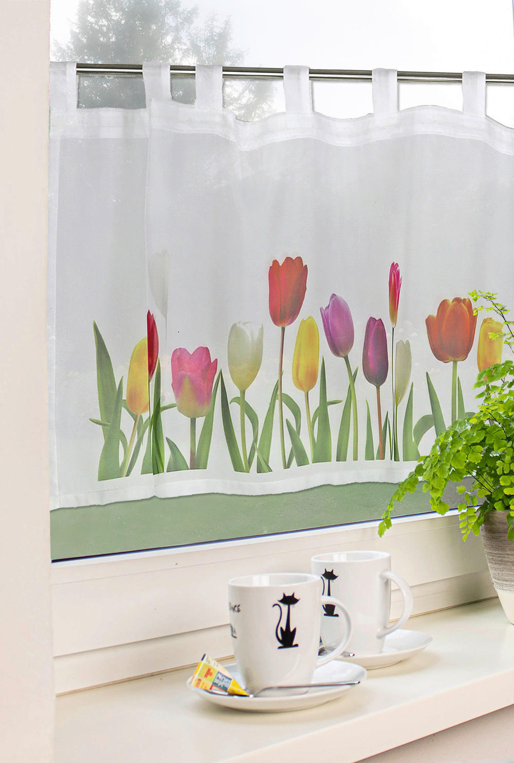 KURZGARDINE   140/45 cm   - Multicolor, Basics, Textil (140/45cm)
