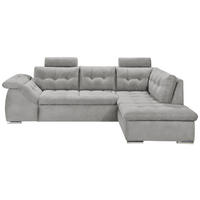 ROHOVÁ SEDAČKA, textil, kompozitní dřevo, šedá - šedá, Konvenční, kompozitní dřevo/textil (283/193cm) - MID.YOU