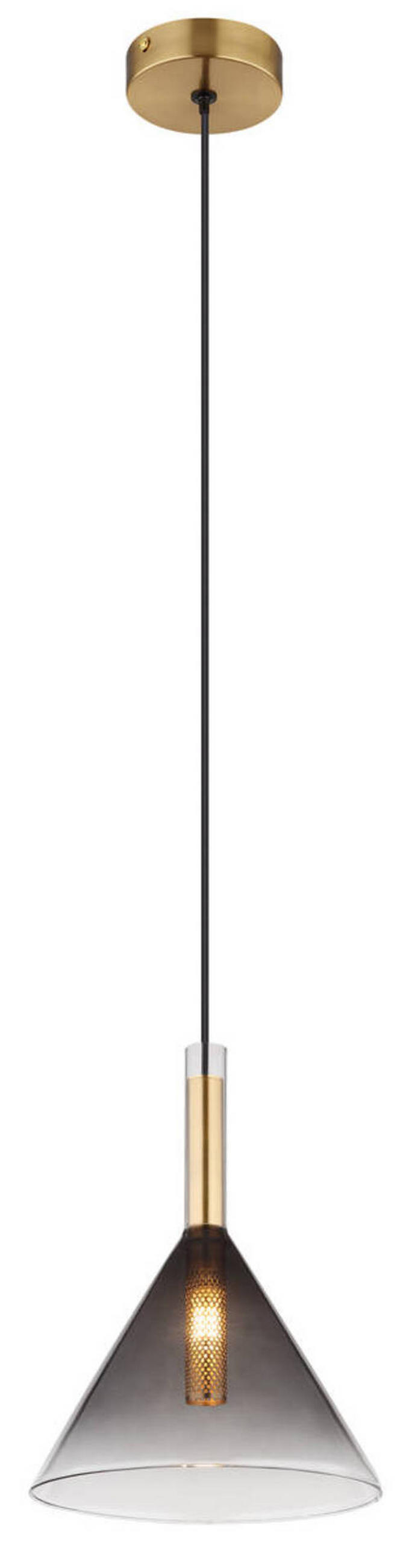 VISEČA SVETILKA        20/120 cm      G9 - prozorno/barve medenine, Design, kovina/steklo (20/120cm) - Globo