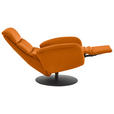 RELAXSESSEL in Leder Orange  - Schwarz/Orange, Design, Leder/Metall (76/108/86cm) - Dieter Knoll