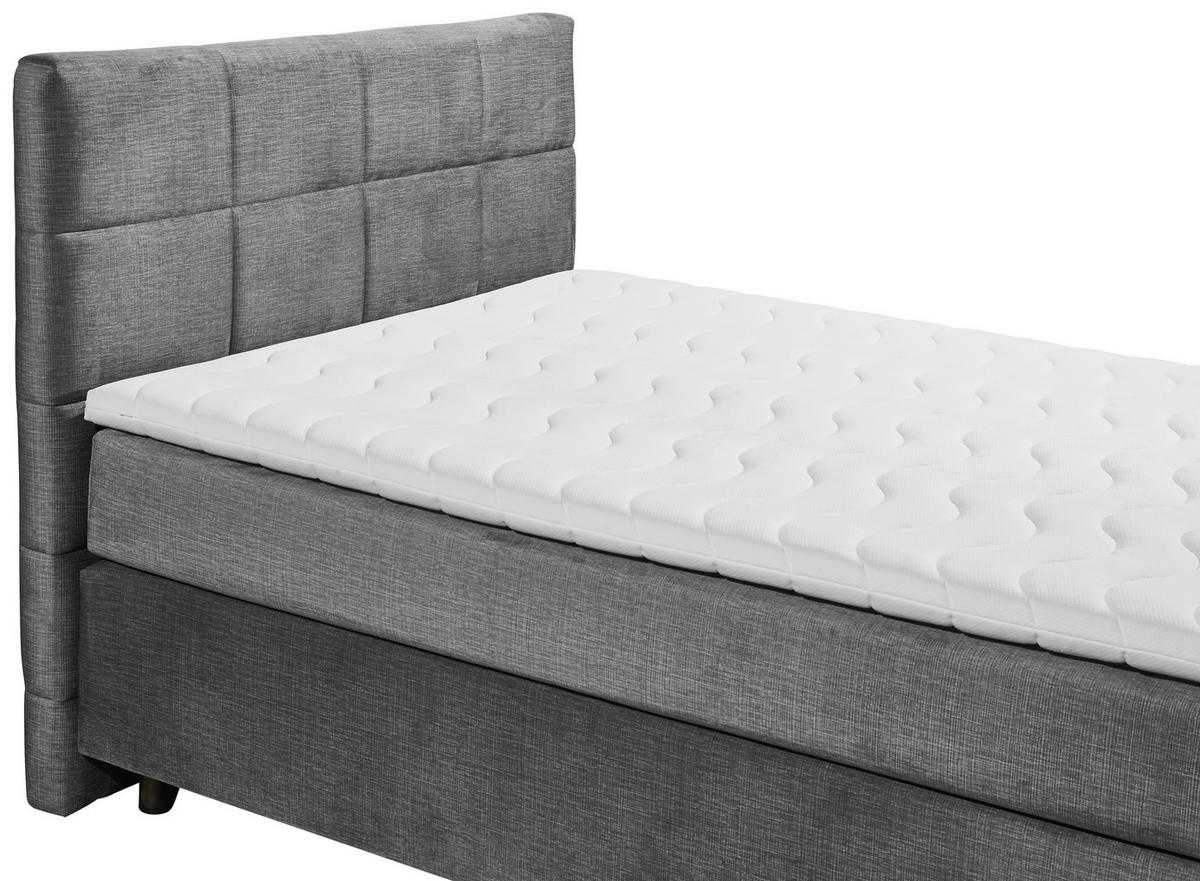 BOXSPRINGBETT 140/200 cm  in Grau, Orange  - Schwarz/Orange, Design, Holzwerkstoff/Kunststoff (140/200cm) - Xora