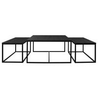 SOFFBORD SET - svart, Modern, metall/trämaterial (90/90/48cm) - Niels Andersson