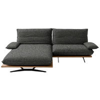 ECKSOFA Chenille, Flachgewebe Wildeiche, Blaugrau  - Wildeiche/Blaugrau, Design, Holz/Textil (161/284cm) - Koinor