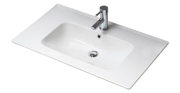 WASCHBECKEN 80/2/45 cm - Weiß, KONVENTIONELL, Keramik (80/2/45cm) - Xora