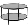 COUCHTISCH in Metall, Glas 80/80/42,5 cm  - Schwarz/Grau, MODERN, Glas/Metall (80/80/42,5cm) - Carryhome