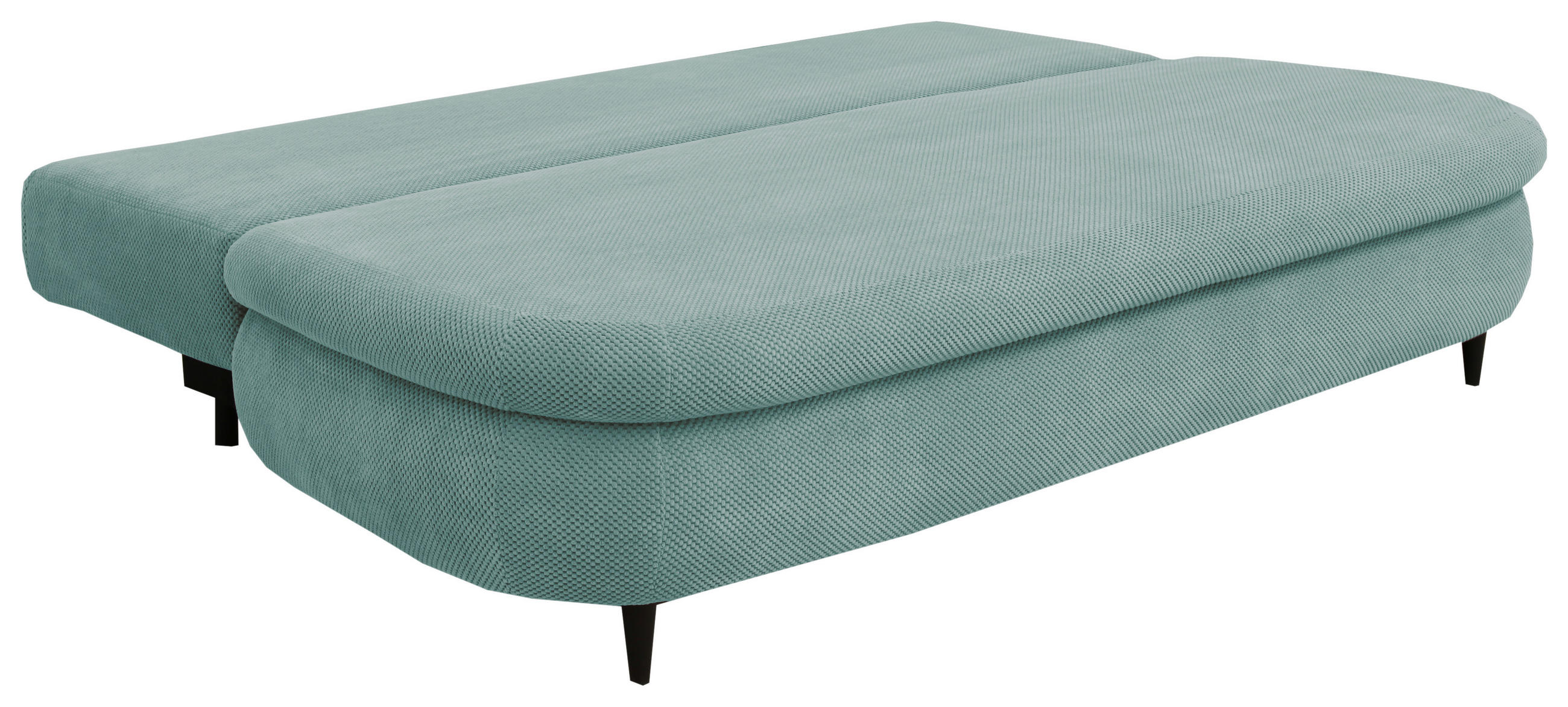 SCHLAFSOFA in Webstoff, Plüsch Mintgrün  - Schwarz/Mintgrün, Design, Textil (213/89/105cm) - Novel
