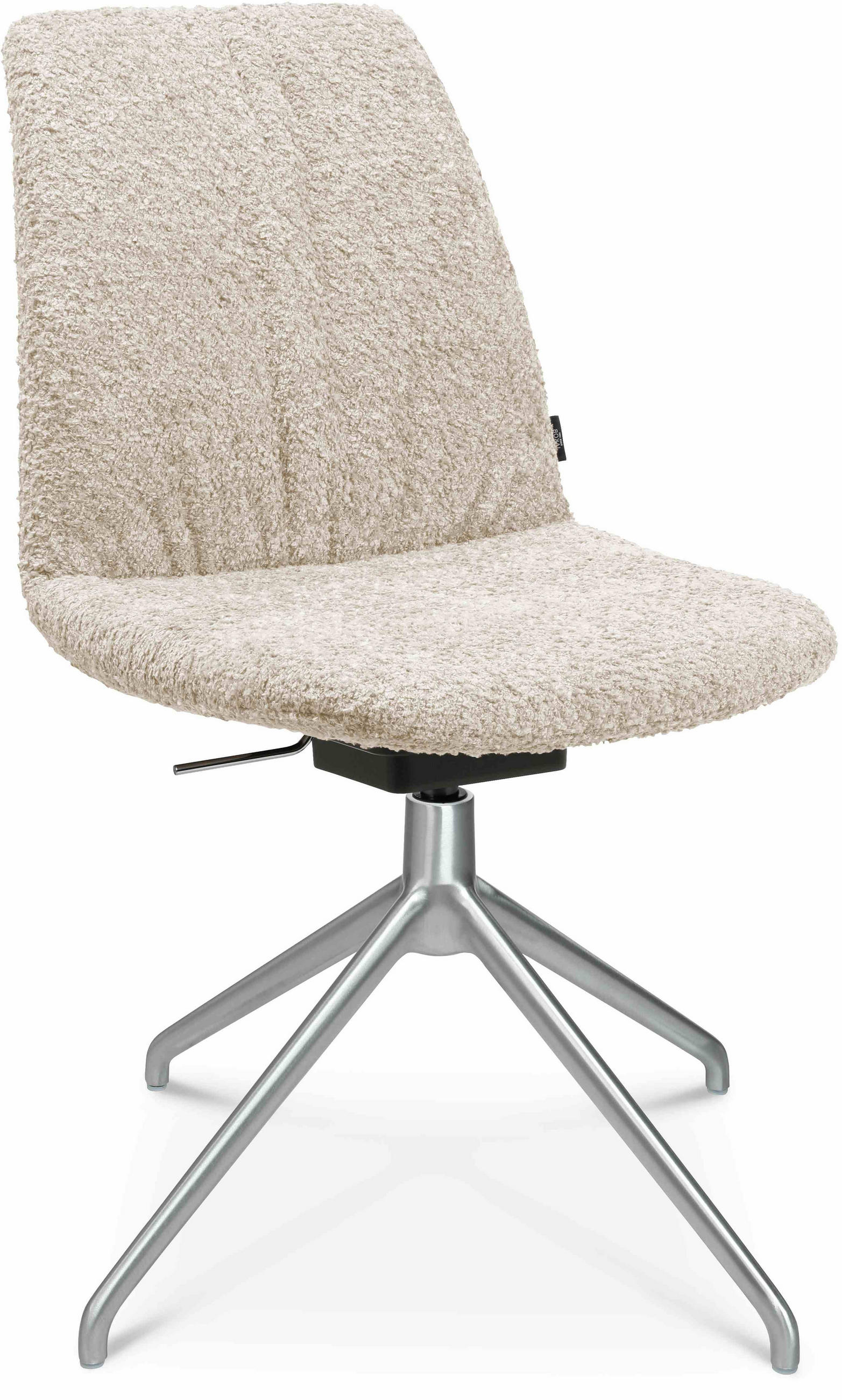 STUHL Bouclé Creme, Alufarben  - Creme/Alufarben, Design, Textil/Metall (46/81,5-84,5/55cm) - Johann Jakob