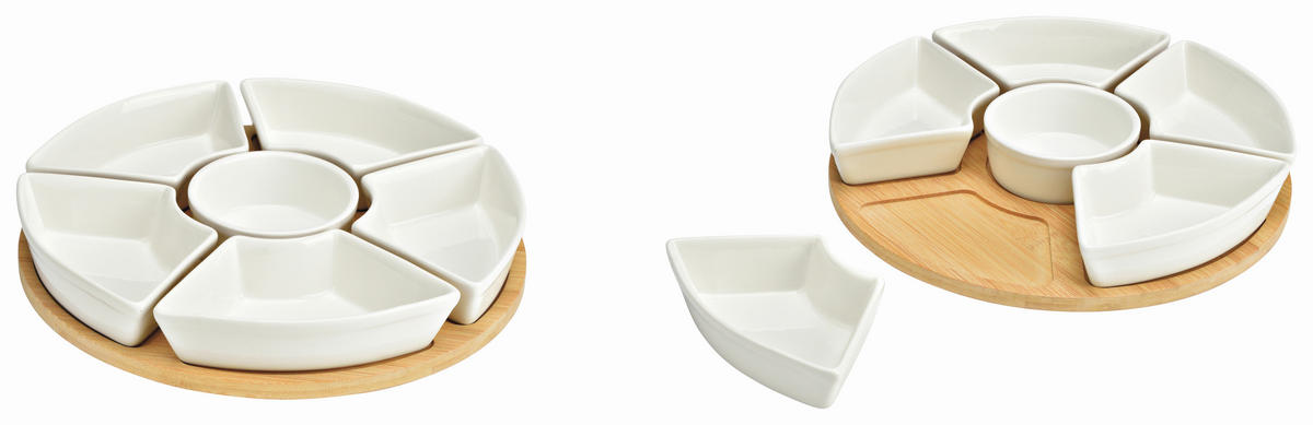 SNACKSCHALENSET   - Weiß, Basics, Naturmaterialien/Keramik (29,0/3,0/29,0cm)