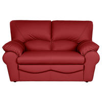 2-SITZER-SOFA in Leder Rot  - Rot/Schwarz, Design, Leder/Kunststoff (150/92/85cm) - Livetastic