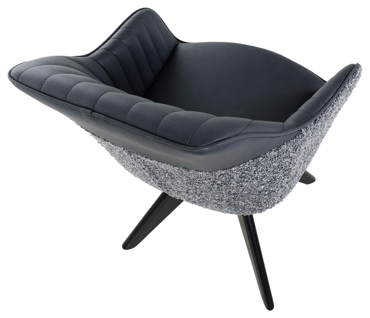 KAROSSZÉK tölgyfa színű  - tölgyfa színű/fekete, Konventionell, textil/fa (60/83/65cm) - Ambia Home