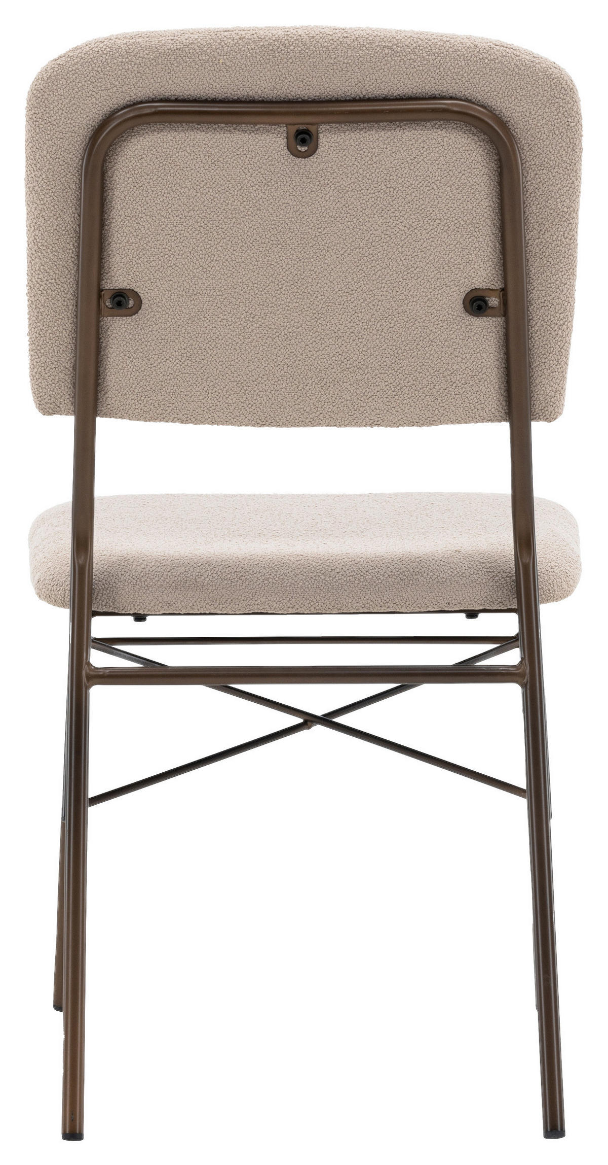 STOLSET 2 styck stål textilväv  - beige/brun, Design, metall/textil (48.5/94/56cm) - Livetastic