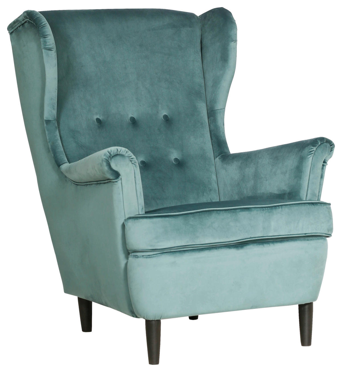 KRESLO UŠIAK, drevo, textil, kartón, kompozitné drevo, modrá - modrá/čierna, Basics, kartón/drevo (78/102/98cm) - Niels Andersson