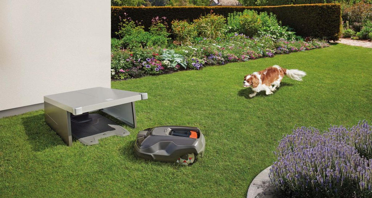 RASENROBOTERGARAGE 78/49/90 cm  - Dunkelgrau/Anthrazit, Design, Metall (78/49/90cm) - Biohort
