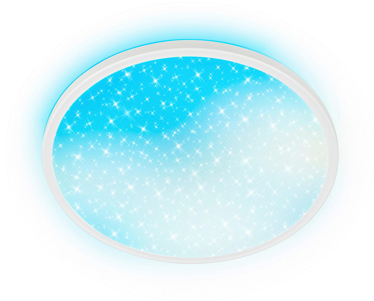 LED-DECKENLEUCHTE Aura Glow 37,5/4,5 cm   - Weiß, KONVENTIONELL, Kunststoff (37,5/4,5cm) - Briloner