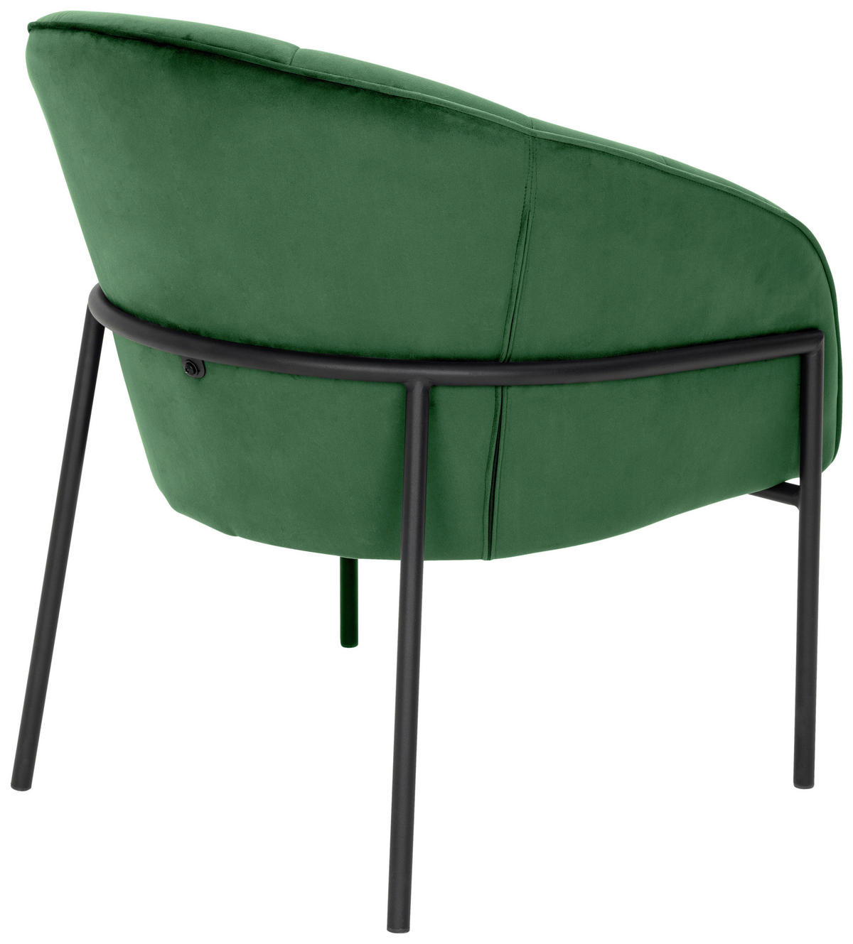 SESSEL in Samt Grün  - Schwarz/Grün, Design, Textil/Metall (71/84/69cm) - Livetastic