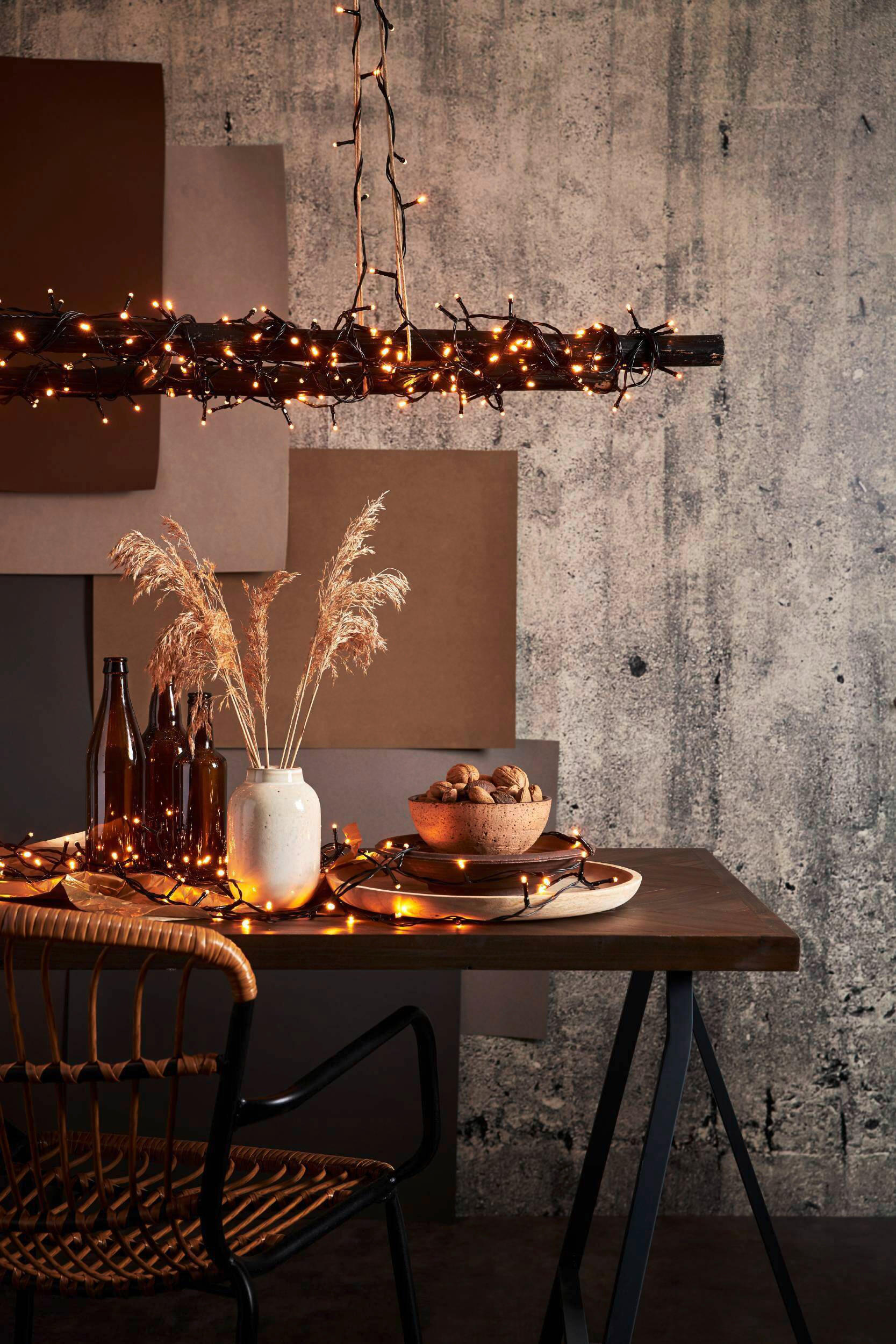 LICHTERKETTE 1260 cm  - Schwarz, Basics, Kunststoff (1260cm) - Eglo