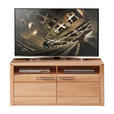 TV-ELEMENT Kernbuche  131/58/45 cm  - Edelstahlfarben/Kernbuche, Natur, Holz/Holzwerkstoff (131/58/45cm) - Carryhome