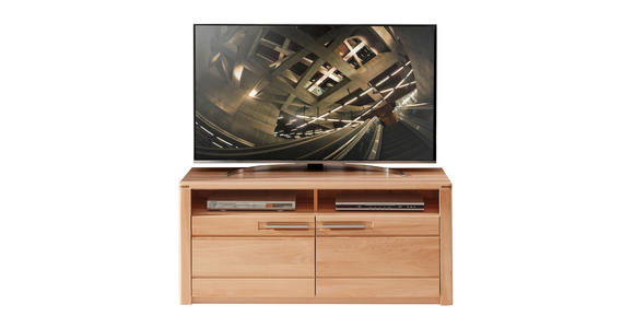 TV-ELEMENT Kernbuche  131/58/45 cm  - Edelstahlfarben/Kernbuche, Natur, Holz/Holzwerkstoff (131/58/45cm) - Carryhome