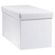 SITZBOX in Textil, Holzwerkstoff Weiß  - Weiß, Design, Holzwerkstoff/Textil (76/38/38cm) - Carryhome