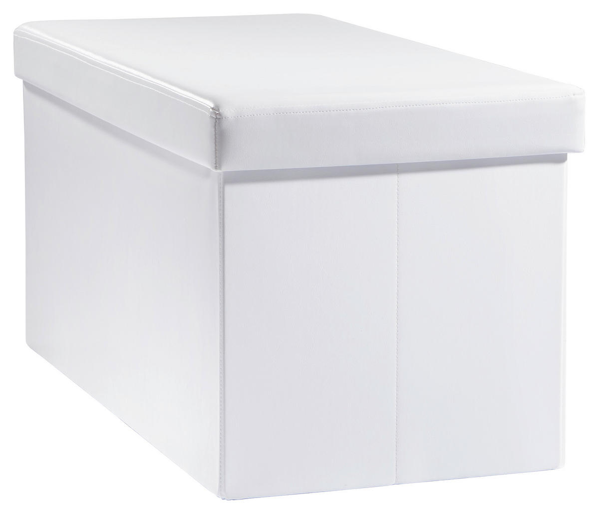 TABURET, SPAȚIU DE DEPOZITARE in  - alb, Design, textil/material pe bază de lemn (76/38/38cm) - Carryhome