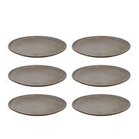 SPEISETELLERSET RAW 6-teilig  - Braun, Basics, Keramik (28cm) - Aida