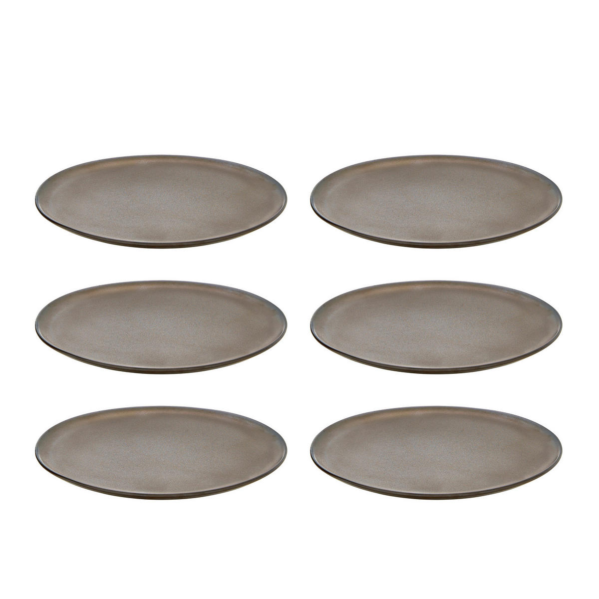 SPEISETELLERSET RAW 6-teilig  - Braun, Basics, Keramik (28cm) - Aida