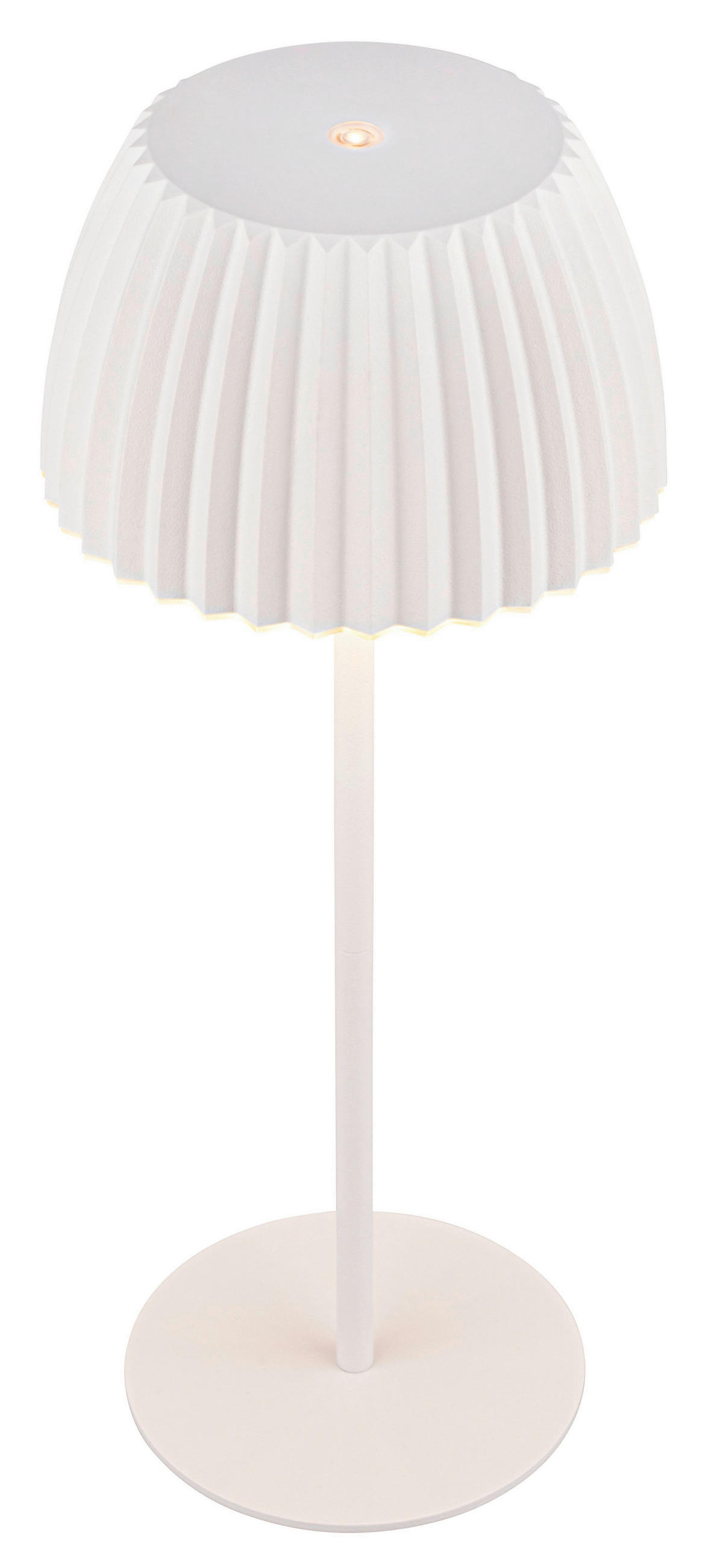 AKKU-TISCHLEUCHTE 14,5/36,5 cm  - Weiß, Basics, Kunststoff/Metall (14,5/36,5cm)