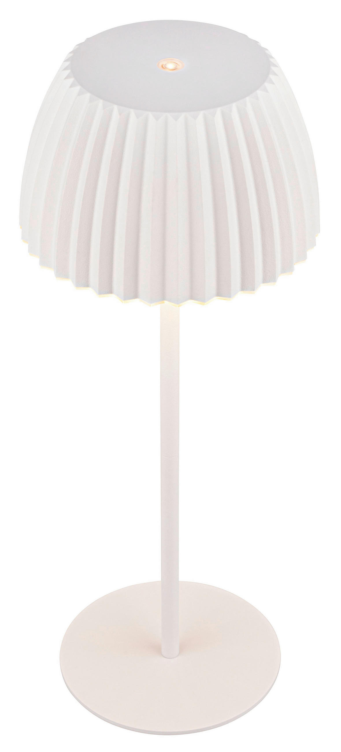 AKKU-TISCHLEUCHTE 14,5/36,5 cm  - Weiß, Basics, Kunststoff/Metall (14,5/36,5cm)