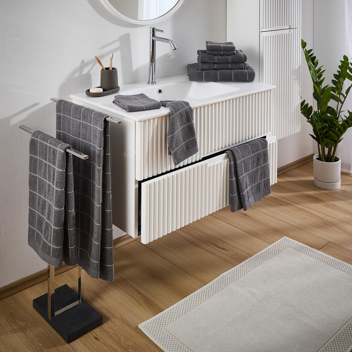 FROTTIERSET Anthrazit 10-teilig  - Anthrazit, Textil - Esposa